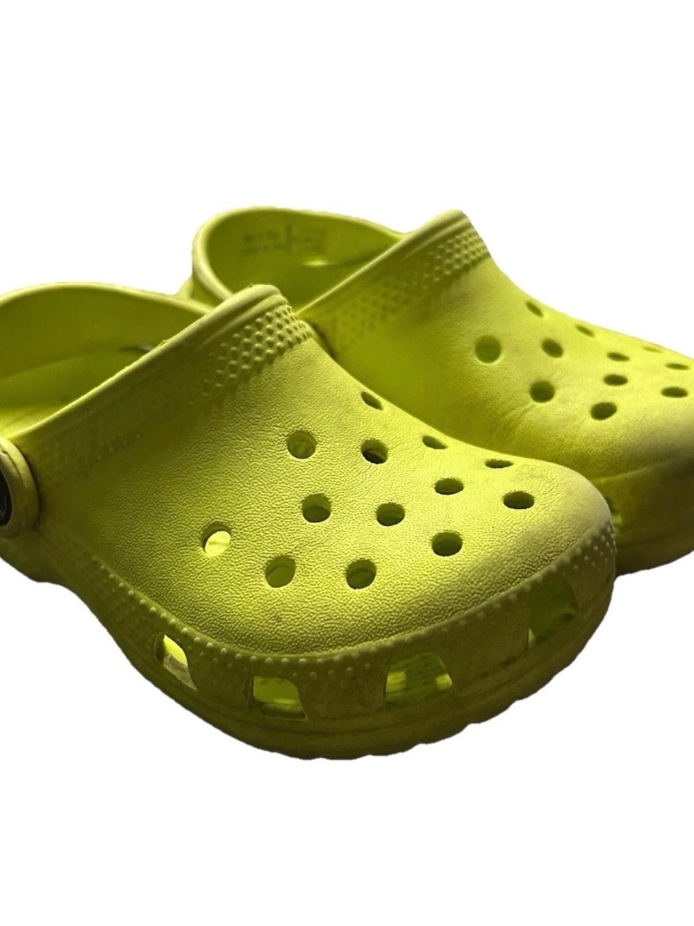 Toddler Crocs Yellow Green Clogs Water Shoes Size 8